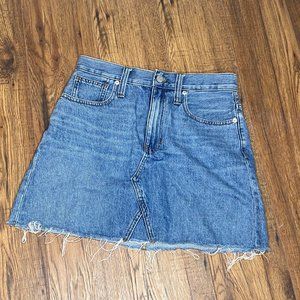 Madewell Rigid Denim A-line Mini Skirt